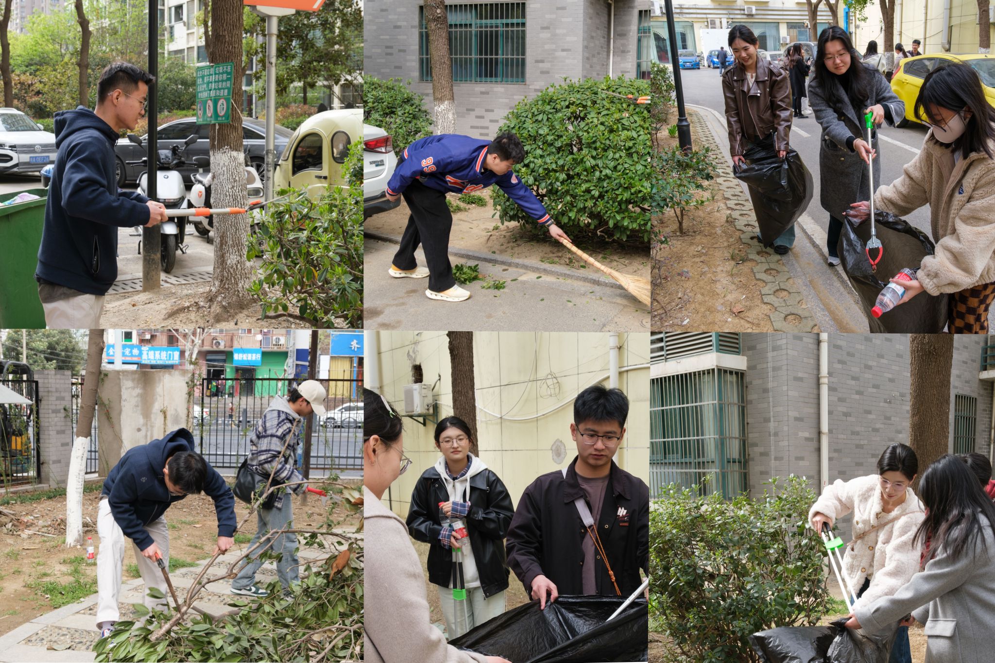 志愿者开展社区美化志愿服务